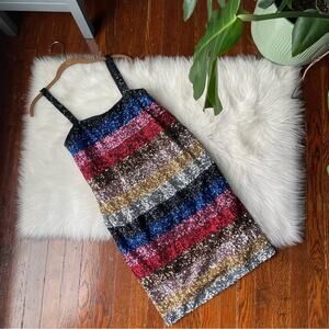 Sequined Striped Dress Size Medium NWT